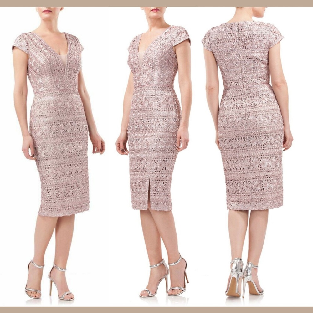 New! Js Collections Mesh Inset Soutache Sheath Dr… - image 1